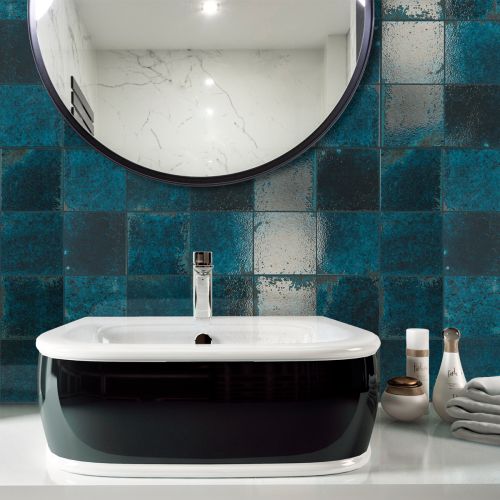 Carrelage mur Brique bleu...