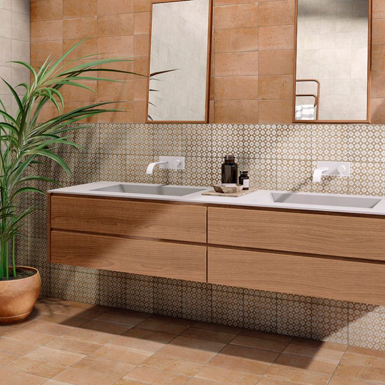 Carrelage sol effet carreaux de ciment Verone décor bejmat 20x20 cm