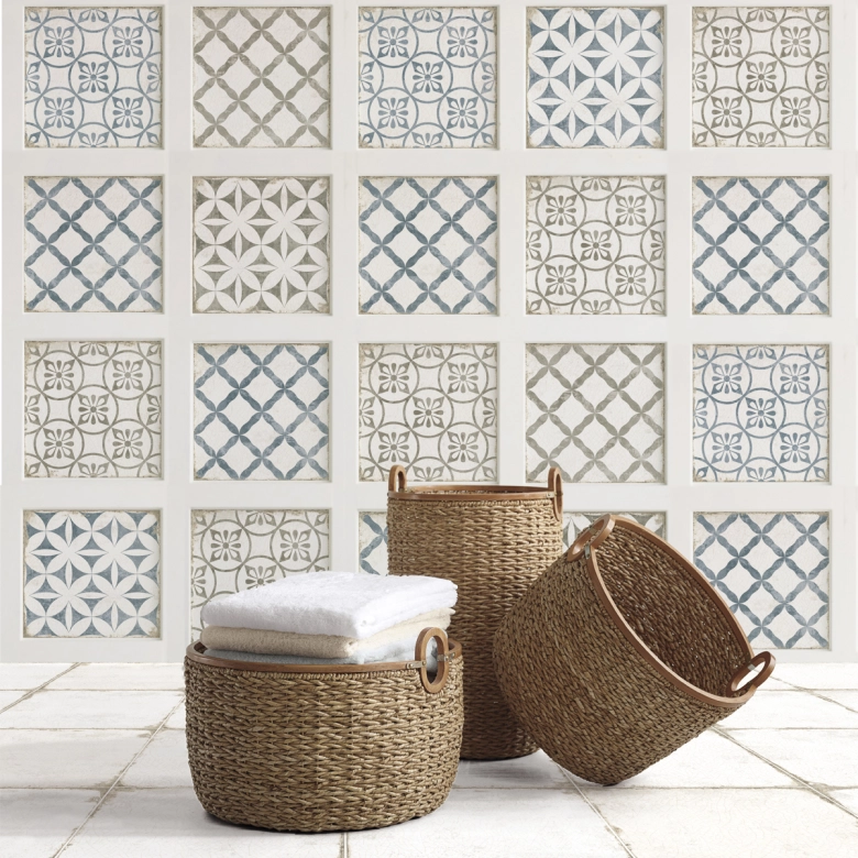 Carrelage sol effet carreaux de ciment Ritz Capel taupe 20x20 cm