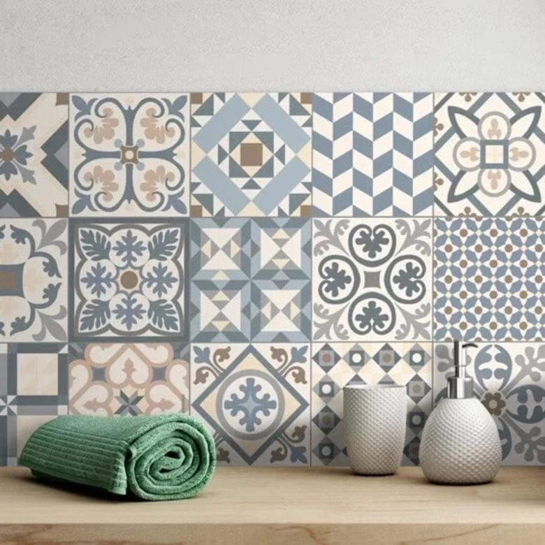 Carrelage sol effet carreaux de ciment Taco Tradition gris 16,516,5 cm