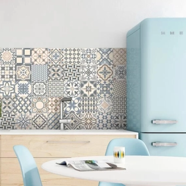 Carrelage sol effet carreaux de ciment Tradition grey 33,1533,15 cm