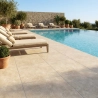 Carrelage sol extérieur effet pierre travertin Pomezia beigeR11 60x60 cm