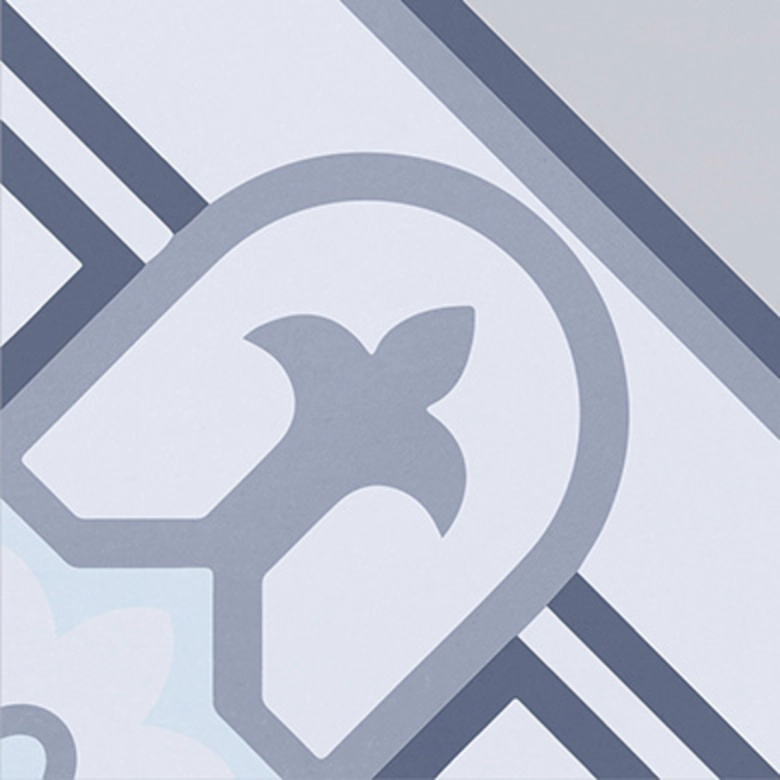 Carrelage sol effet carreaux de ciment Manzanillo blue 16.516.5 cm