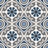 Carrelage sol effet carreaux de ciment Vintage musa blue 33,15x33,15 cm