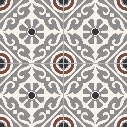 Carrelage sol effet carreaux de ciment Vintage musa grey 33,15x33,15 cm