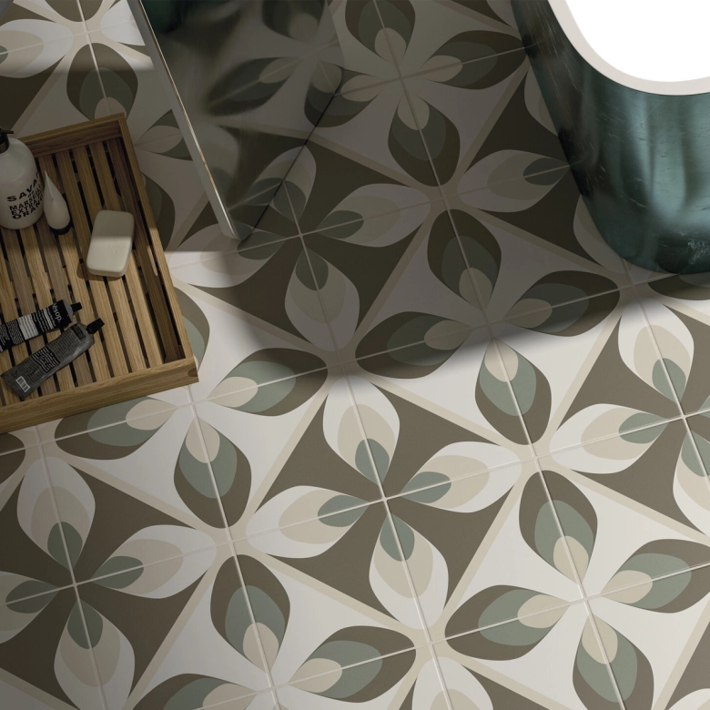 Carrelage sol effet carreaux de ciment Classico ona warm 20x20 cm