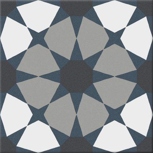 Carrelage sol effet carreaux de ciment Classico prisma cold 20x20 cm