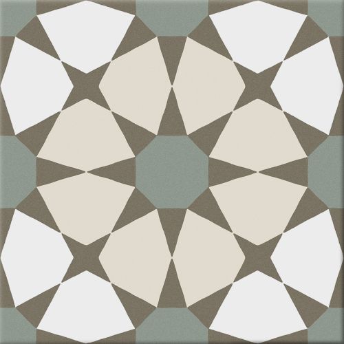 Carrelage sol effet carreaux de ciment Classico prisma warm 20x20 cm