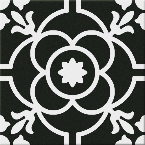 Carrelage sol effet carreaux de ciment Classico berna white 20x20 cm