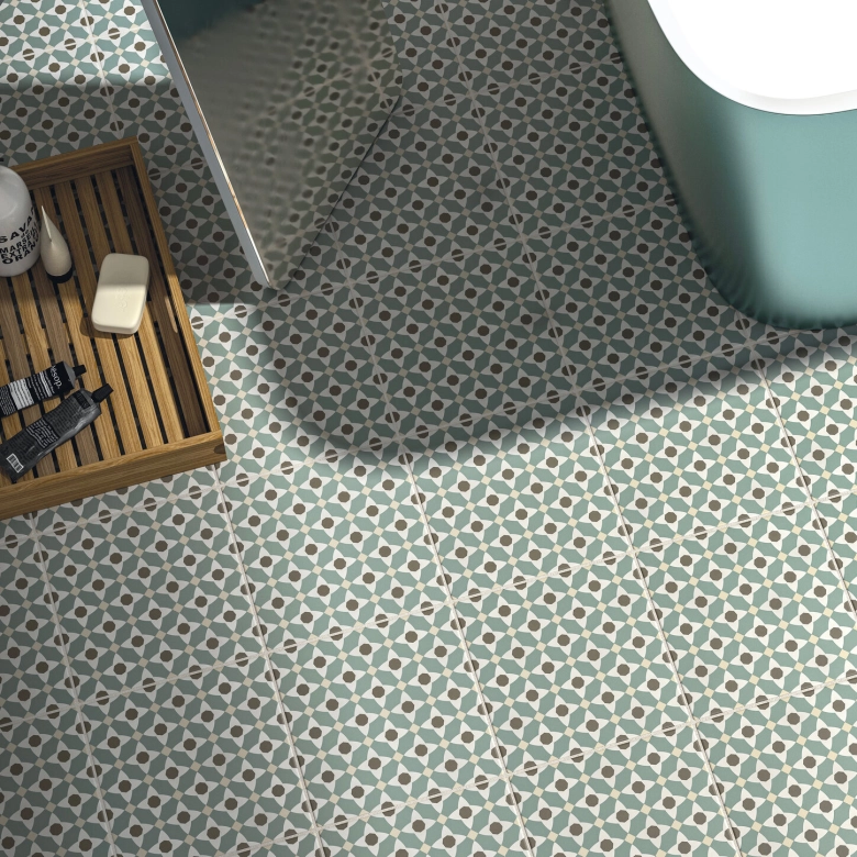 Carrelage sol effet carreaux de ciment Classico manila warm 20x20 cm