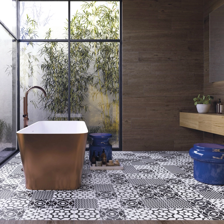 Carrelage sol effet carreaux de ciment Classico capri white 20x20 cm