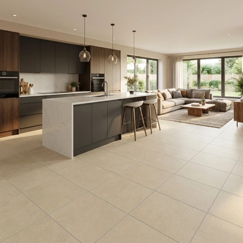 Carrelage sol moderne Vitra beige 84x84 cm