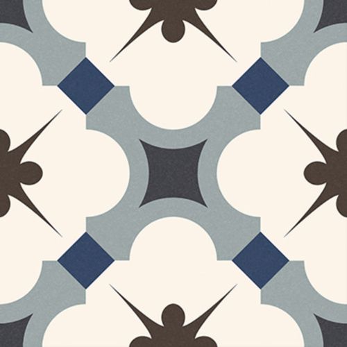 Carrelage sol effet carreaux de ciment Taco Vintage grace blue 16,5x16,5 cm