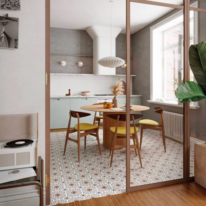 Carrelage sol effet carreaux de ciment Taco Vintage musa grey 16,5x16,5 cm