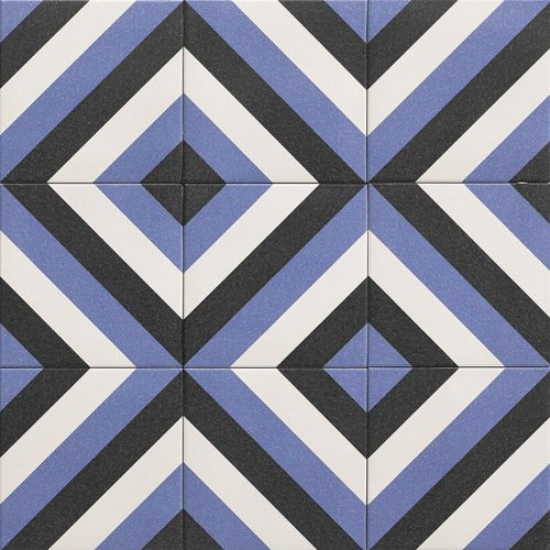 Carrelage sol effet carreaux de ciment Richelieu dublin blue 2020 cm