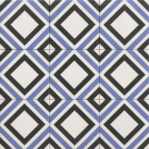 Carrelage sol effet carreaux de ciment Richelieu belfast blue 2020 cm