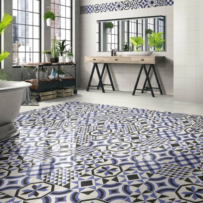 Carrelage sol Richelieu riga white 20x20 cm