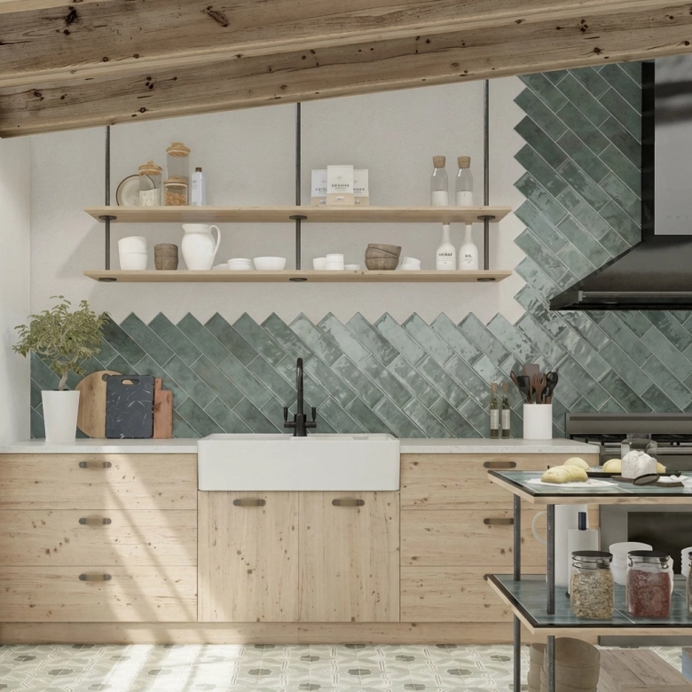 Carrelage mur Antica turquoise 10x30 cm - Réflex Boutique