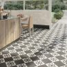 Carrelage sol effet carreaux de ciment Mélancolie Séville blanc 20x20 cm