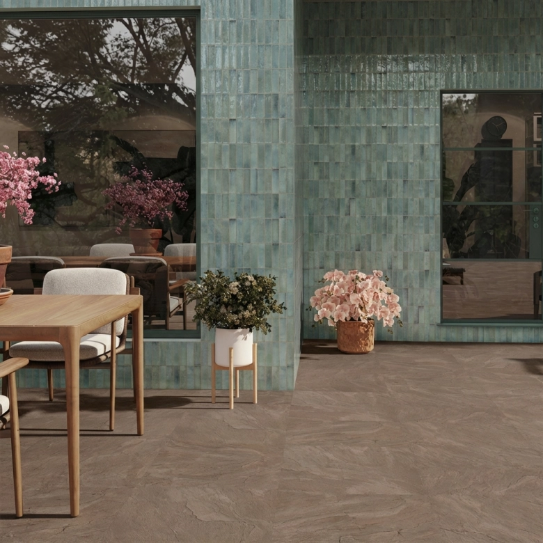 Carrelage mur effet zellige Zahara vert 32x62,5 cm