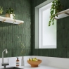 Carrelage mur effet zellige Zahara vert forêt 32x62,5 cm