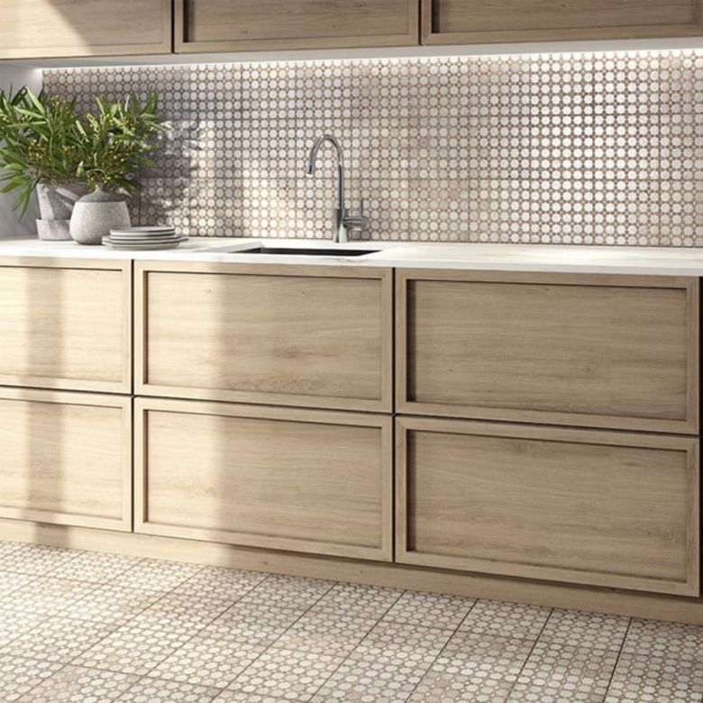 Carrelage sol effet carreaux de ciment Verone décor riad 20x20 cm