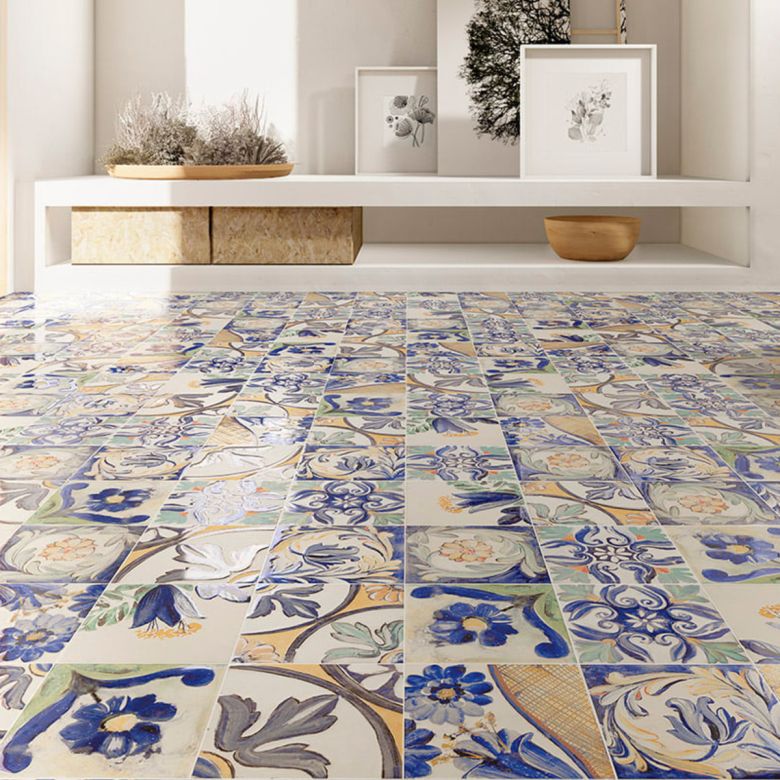 Carrelage sol effet carreaux de ciment Verone décor quintesence 20x20 cm