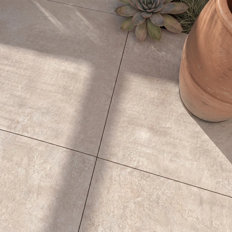 Dalle extérieur Tower beige R11 80x80 cm