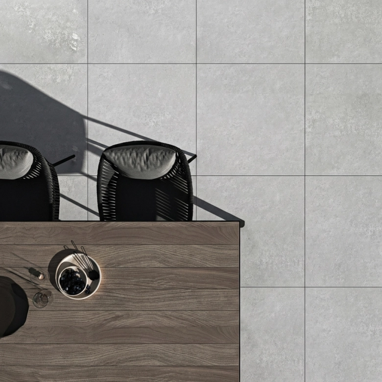 Dalle extérieur Tower gris argenté R11 60x60 cm