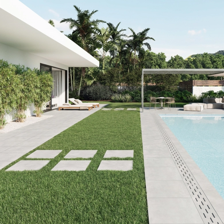 Dalle extérieur Doha 2.0 perle R11 60x60 cm