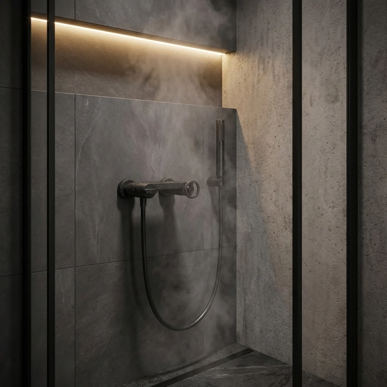  Mitigeur Douche Circle Noir Mat - Réflex Boutique