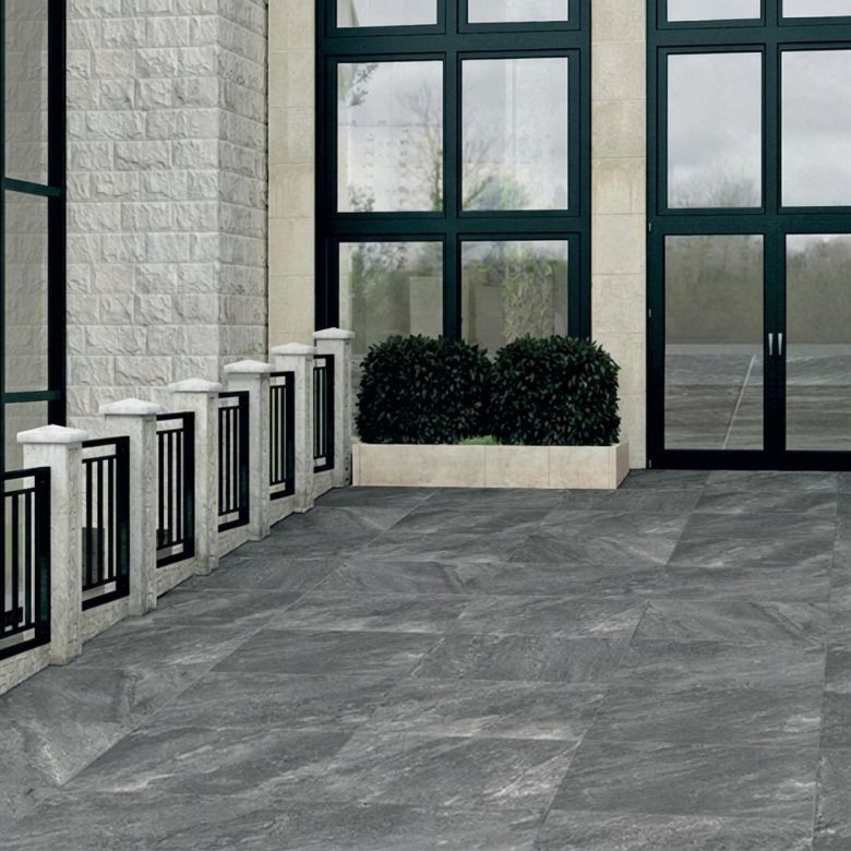 Dalle extérieur Row anthracite R11 60x60 cm