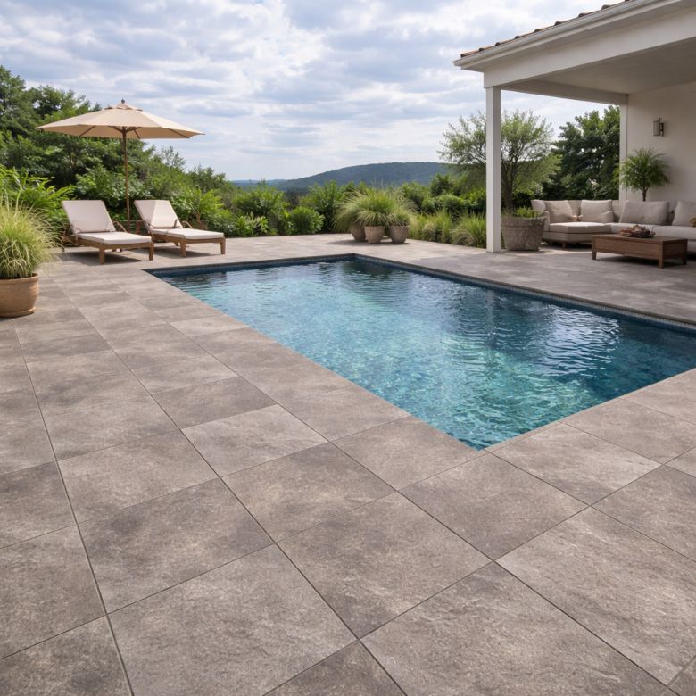 Dalle extérieur Zircon taupe R11 60x60 cm