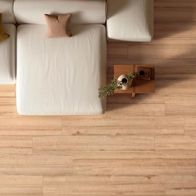 Carrelage sol extérieur effet bois Panggal frêne R11 20x120 cm