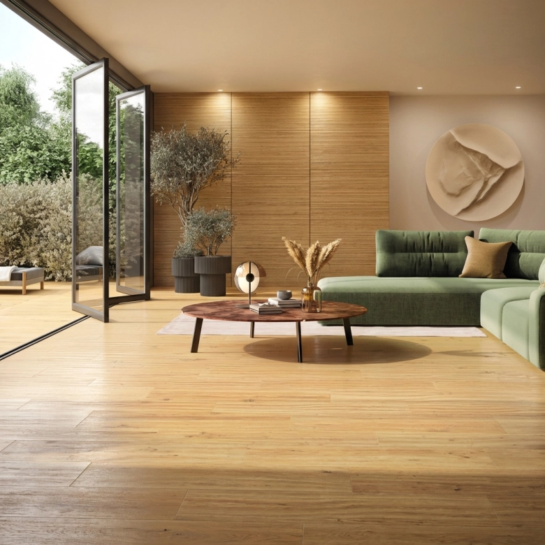 Carrelage sol extérieur effet bois Copernicia chêne R10 20x120 cm