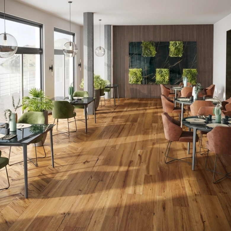 Carrelage sol extérieur effet bois Copernicia noisette R10 30x120 cm