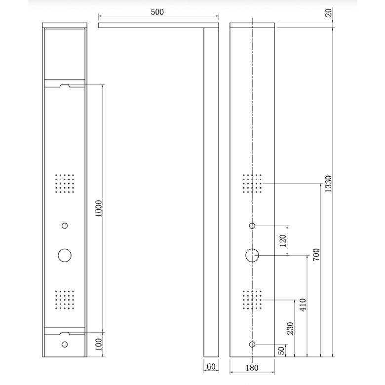 Colonne de Douche hydro Galinhas