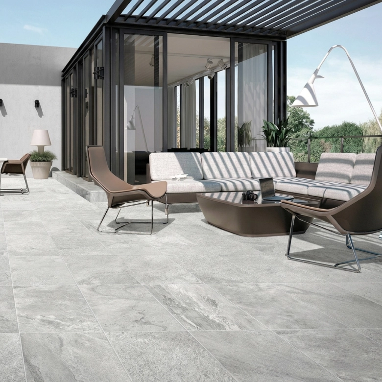 Carrelage sol extérieur effet Pierre de Bali Ubud gris R11 3060cm