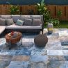 Carrelage sol extérieur Pierre de Bali Météor Mix bleu R11 60x120cm