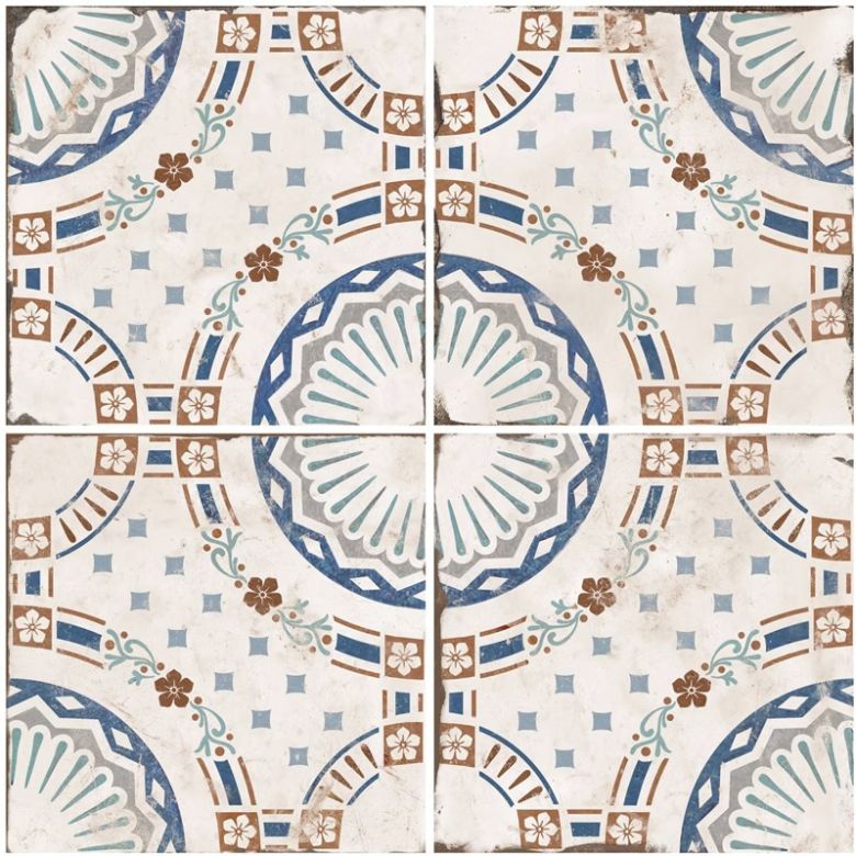 Carrelage sol effet carreaux de ciment Freesia Valeria 20x20 cm