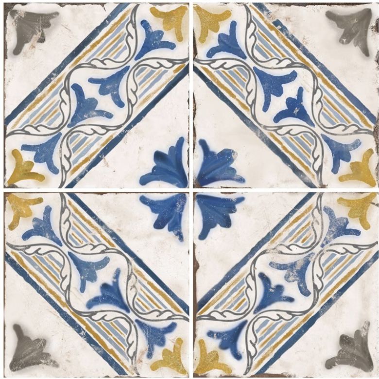 Carrelage sol effet carreaux de ciment Freesia Lina20x20 cm