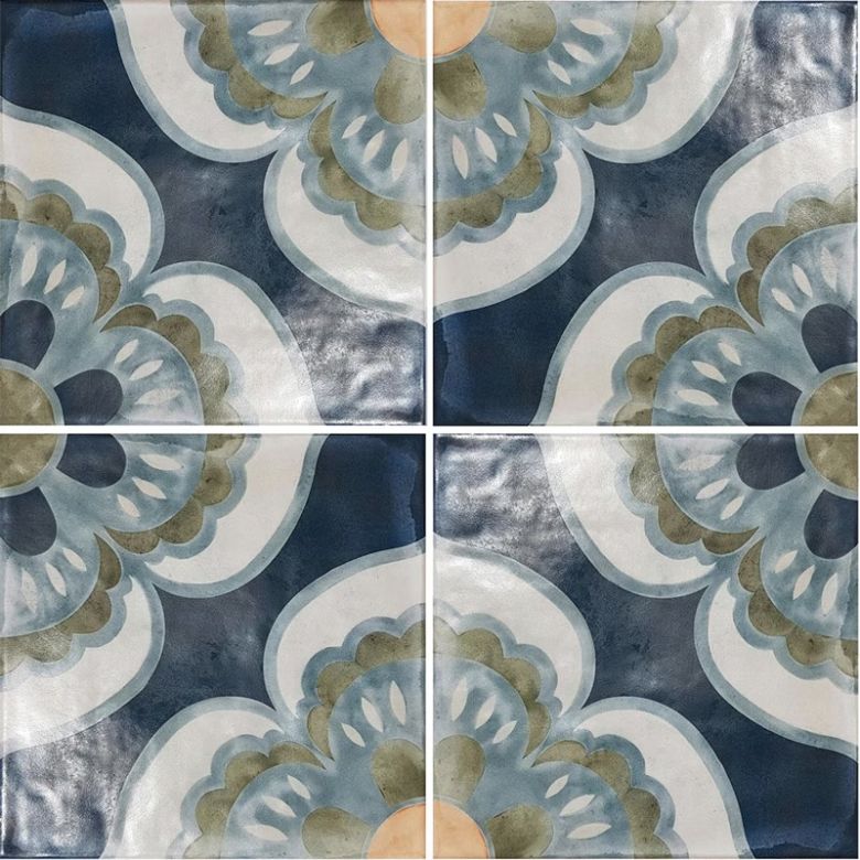 Carrelage sol effet carreaux de ciment Lys Lisa15x15 cm