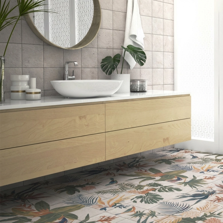 Carrelage sol et mur Bali white 20x20 cm