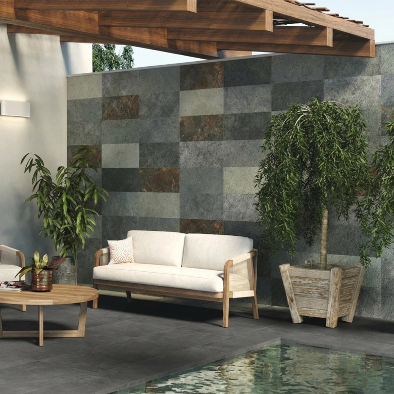 Carrelage sol extérieur effet pierre Pierre de Bali R9 30*60cm