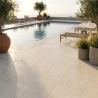 Carrelage sol extérieur effet travertin Lycie sable R11 60x120 cm