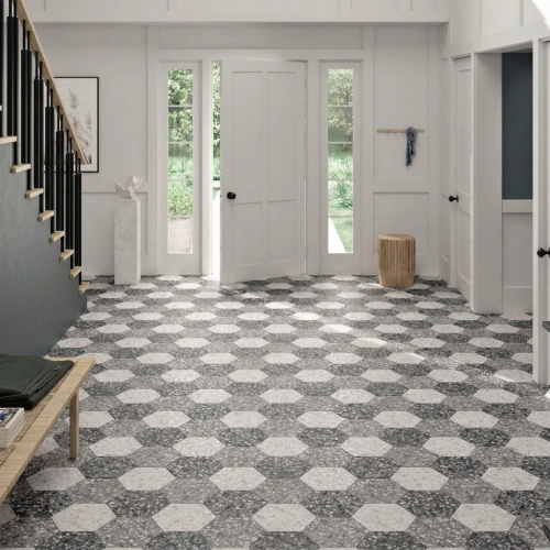 Carrelage sol hexagonal...