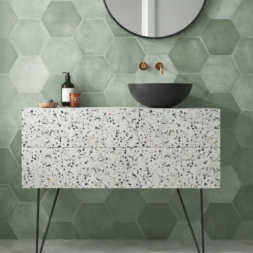 Carrelage sol hexagonal...