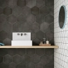 Carrelage sol hexagonal Arsenal black 2327 cm