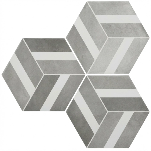Carrelage sol hexagonal Arsenal Bari grey 2327 cm