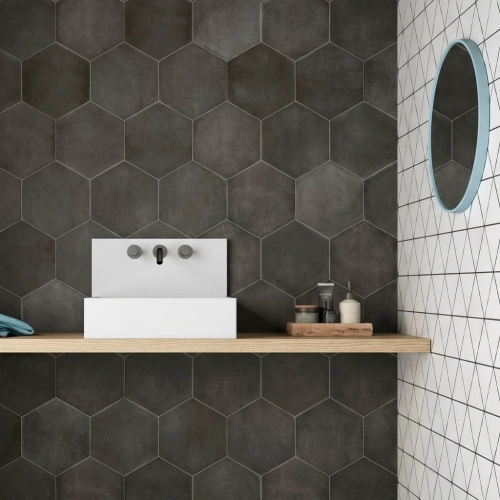 Carrelage sol hexagonal...